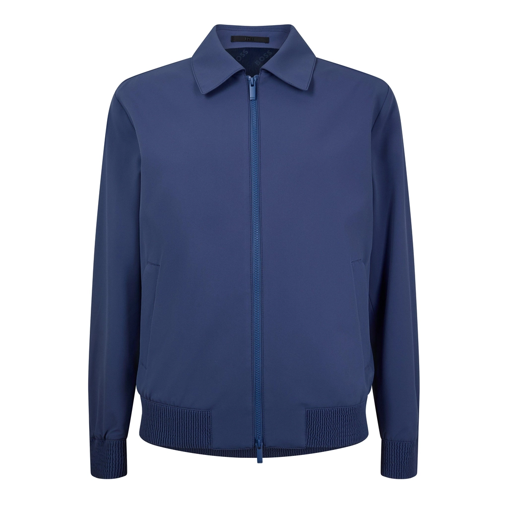 Hugo Boss P-Hanry-Wing-Wg-243F 10261380 Harrington Jacket Mens - Navy